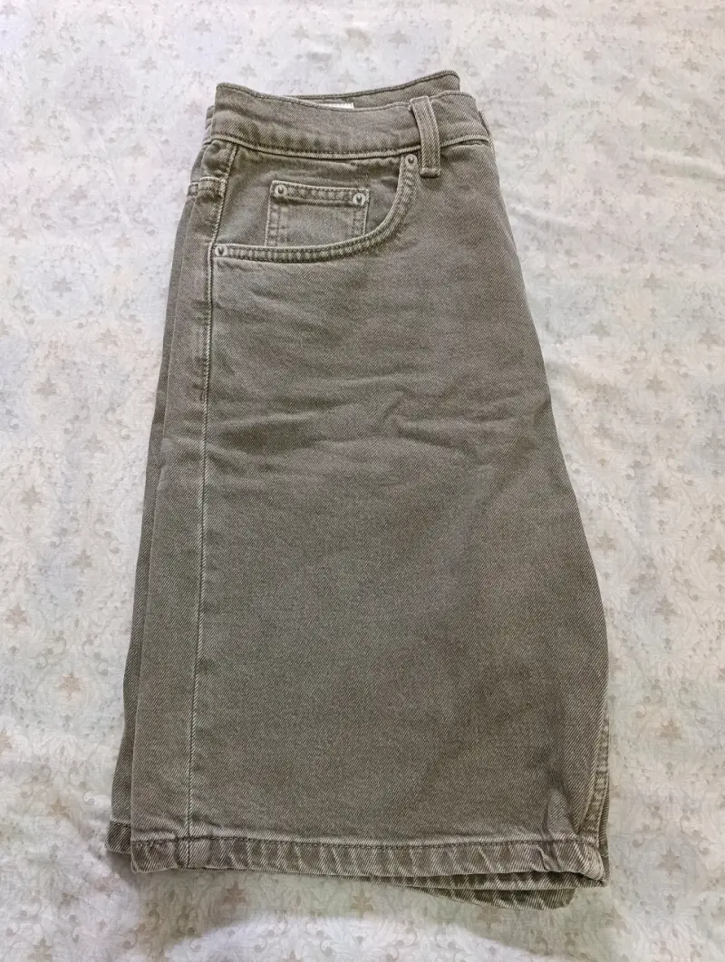Shorts de mezclilla verdes Zara - 5