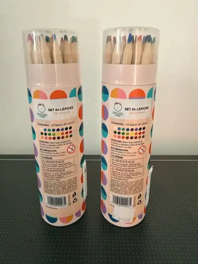 NUEVOS 02 Set de 24 lápices de colores Papelera - miniatura 1