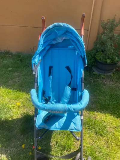 Coche de Paseo Azul Plegable para Bebé - miniatura 2