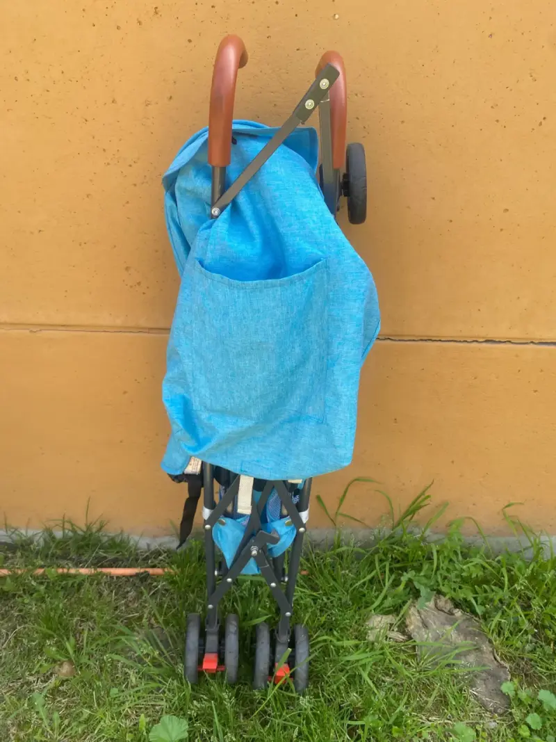 Coche de Paseo Azul Plegable para Bebé - 3