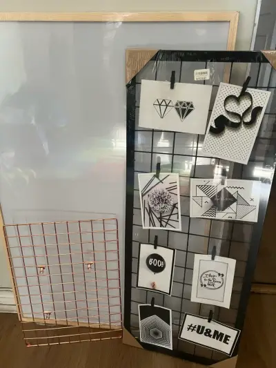 Set de Tablero Blanco y Rejillas Decorativas - miniatura 1