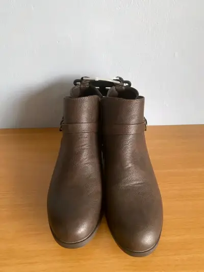 Botines de cuero marrón para mujer Boulevard - miniatura 1
