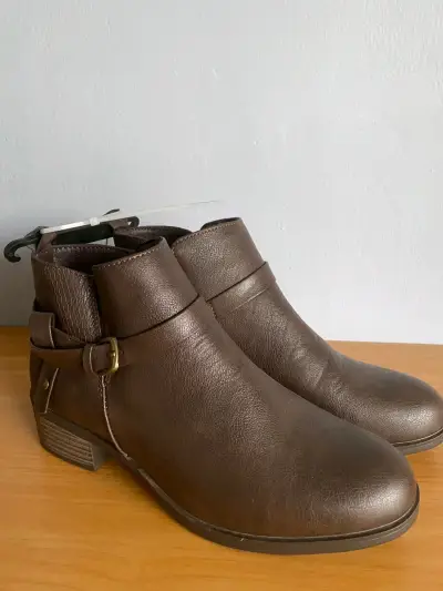 Botines de cuero marrón para mujer Boulevard - miniatura 2