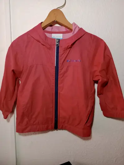 Chaqueta impermeable para niños Columbia roja - miniatura 1