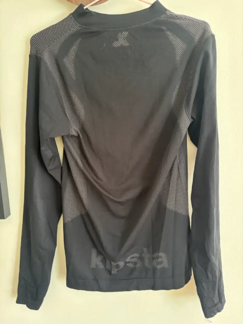 Polera térmica negra de manga larga Kipsta - 3