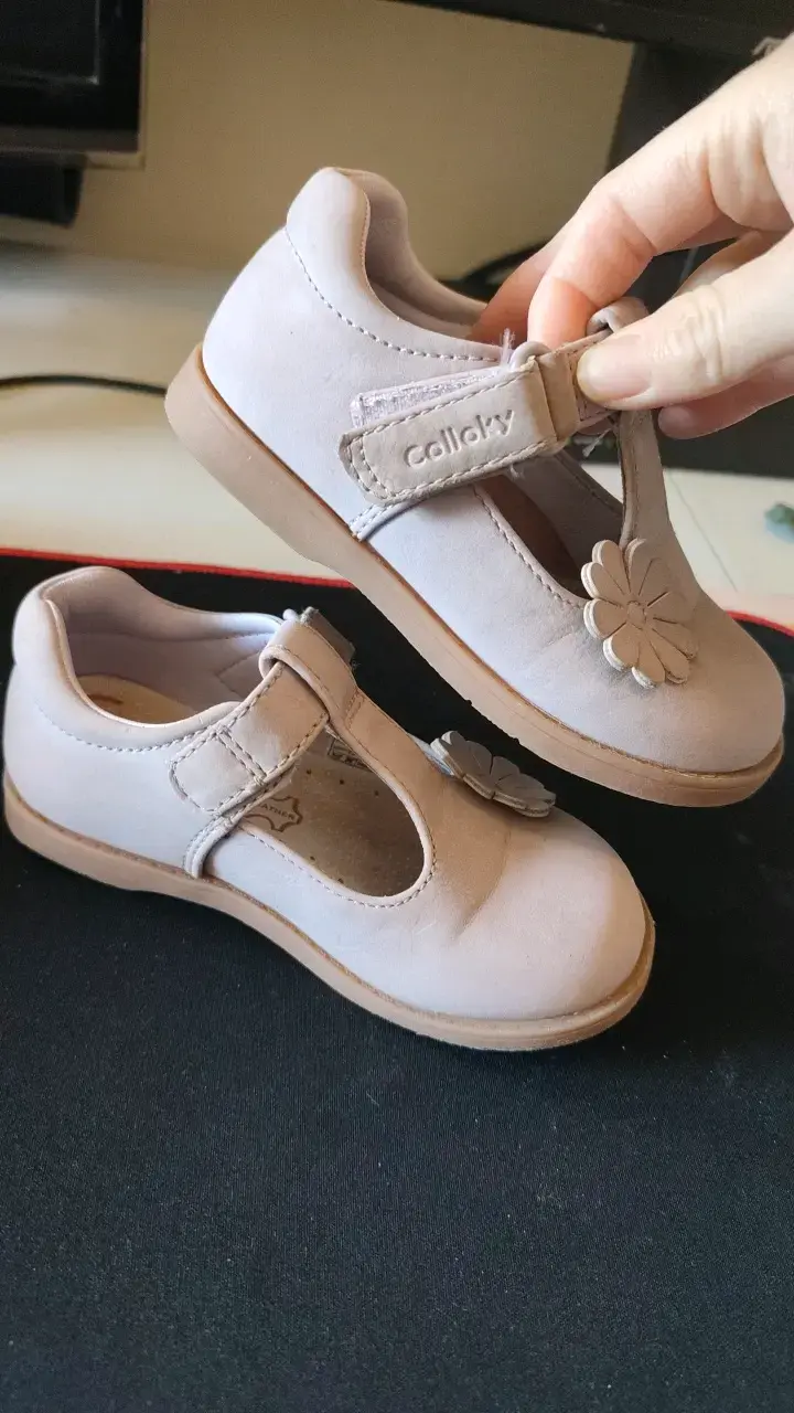 Zapatos de niña con rosa con flor 24 - 3