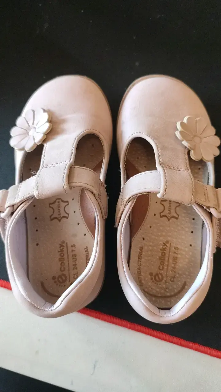 Zapatos de niña con rosa con flor 24 - 5