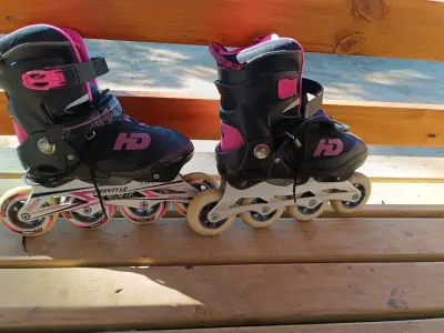 Patines en línea negros y rosados Hondar - miniatura 1