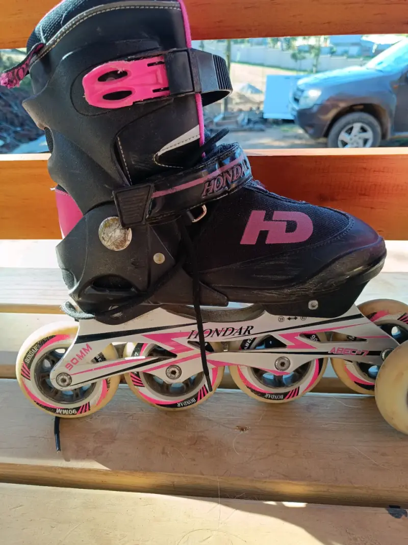 Patines en línea negros y rosados Hondar - 2