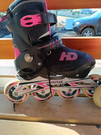 Patines en línea negros y rosados Hondar - miniatura 2