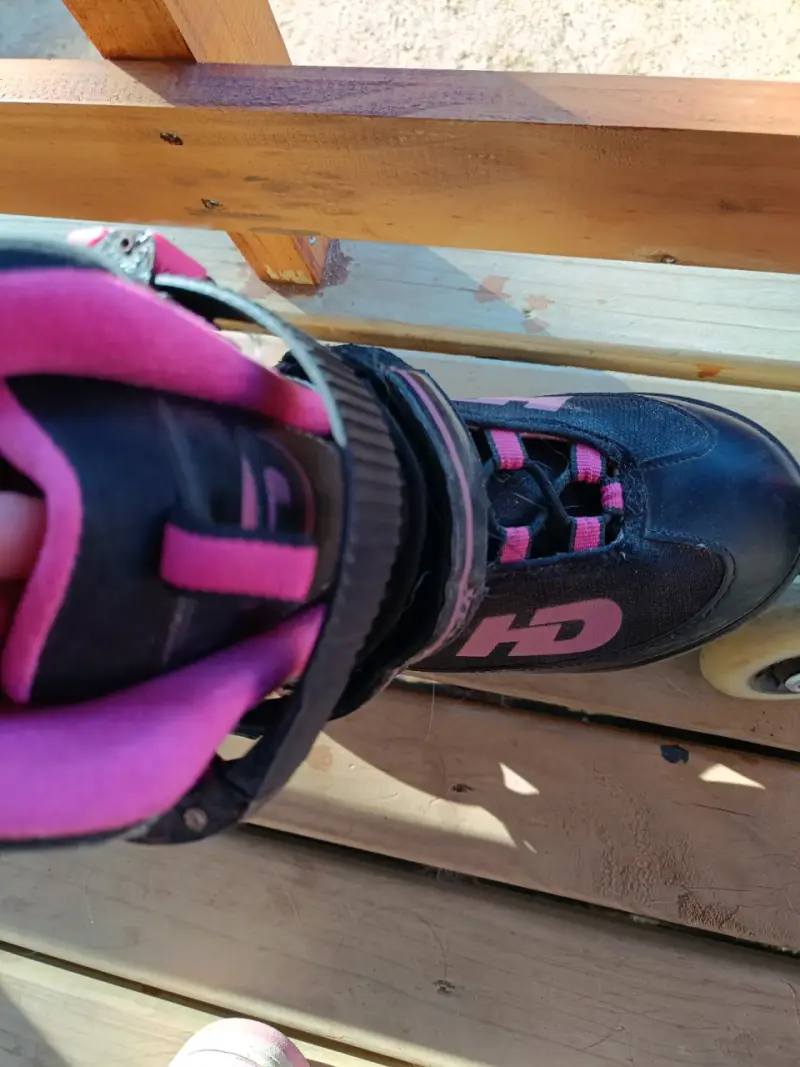 Patines en línea negros y rosados Hondar - 3