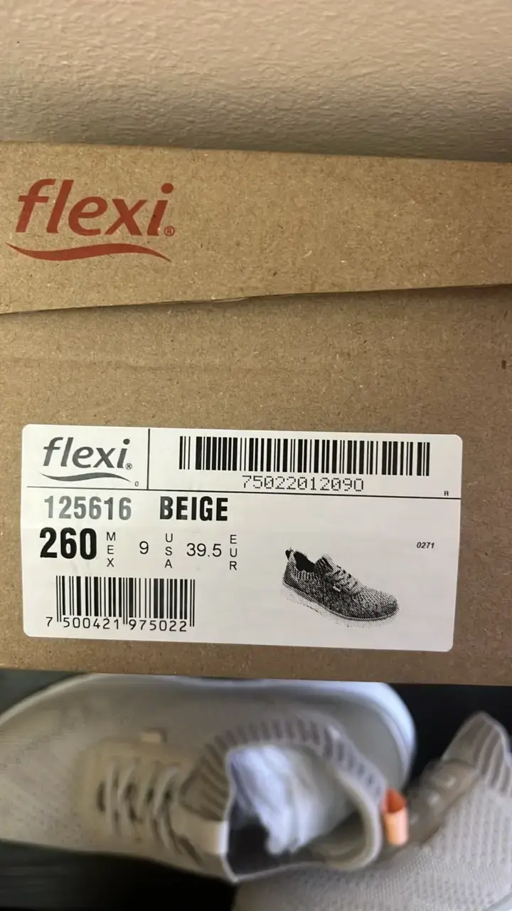 Zapatillas deportivas beige Flexi para hombre - 4
