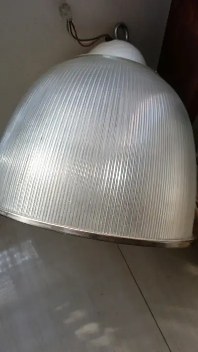 Dos Lámpara colgante industrial de aluminio - miniatura 1