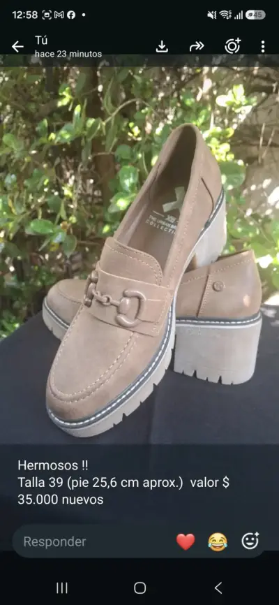 Zapatos de mujer XTI color beige con plataforma - miniatura 2