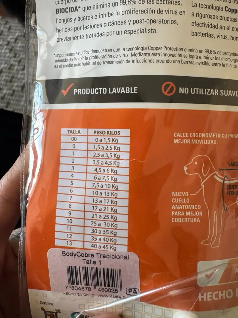Body cobre Vet talla 1 - 2