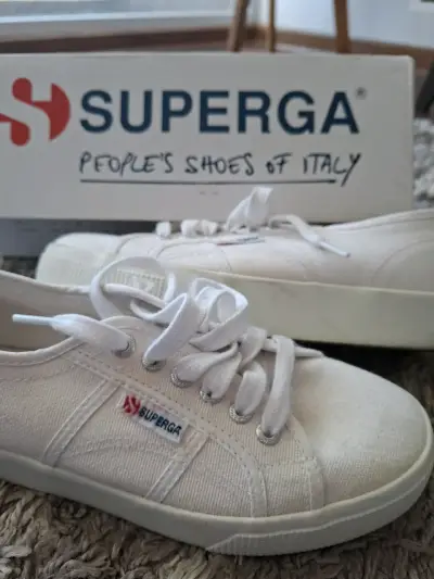 Zapatillas blancas de lona Superga - miniatura 1