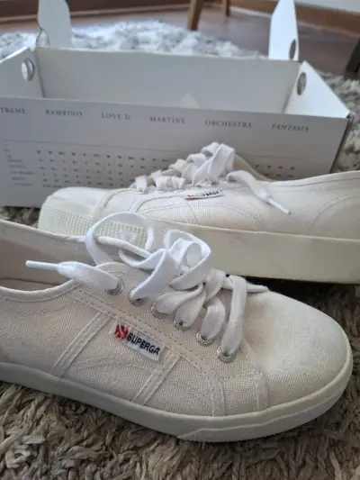 Zapatillas blancas de lona Superga - miniatura 2