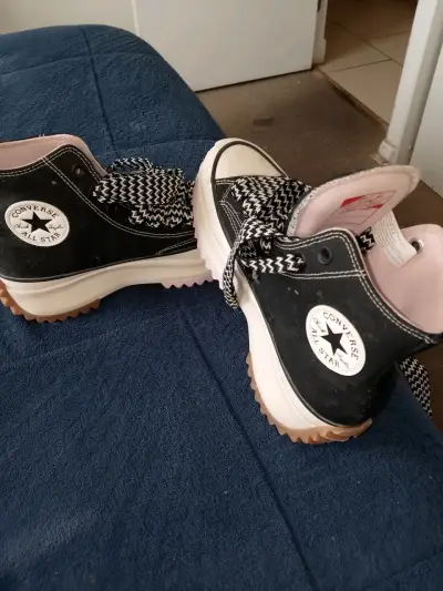 Zapatillas Converse All Star negras con plataforma - miniatura 2