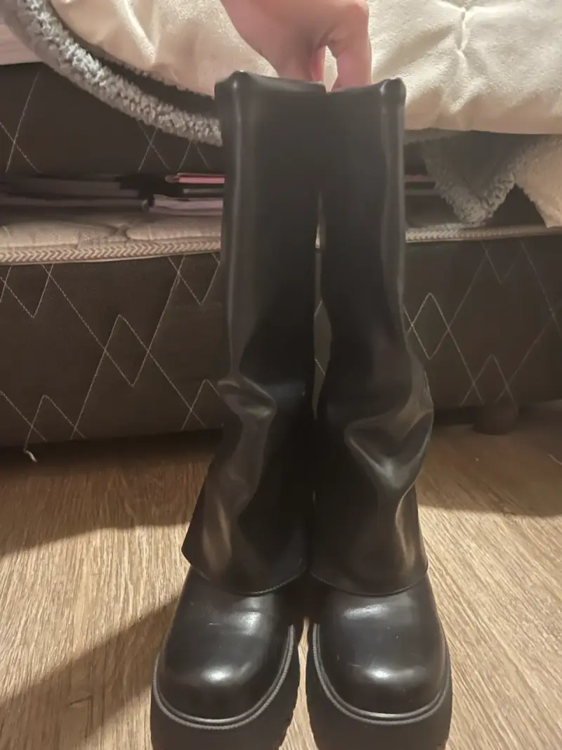 Botas negras de cuero weide - 2
