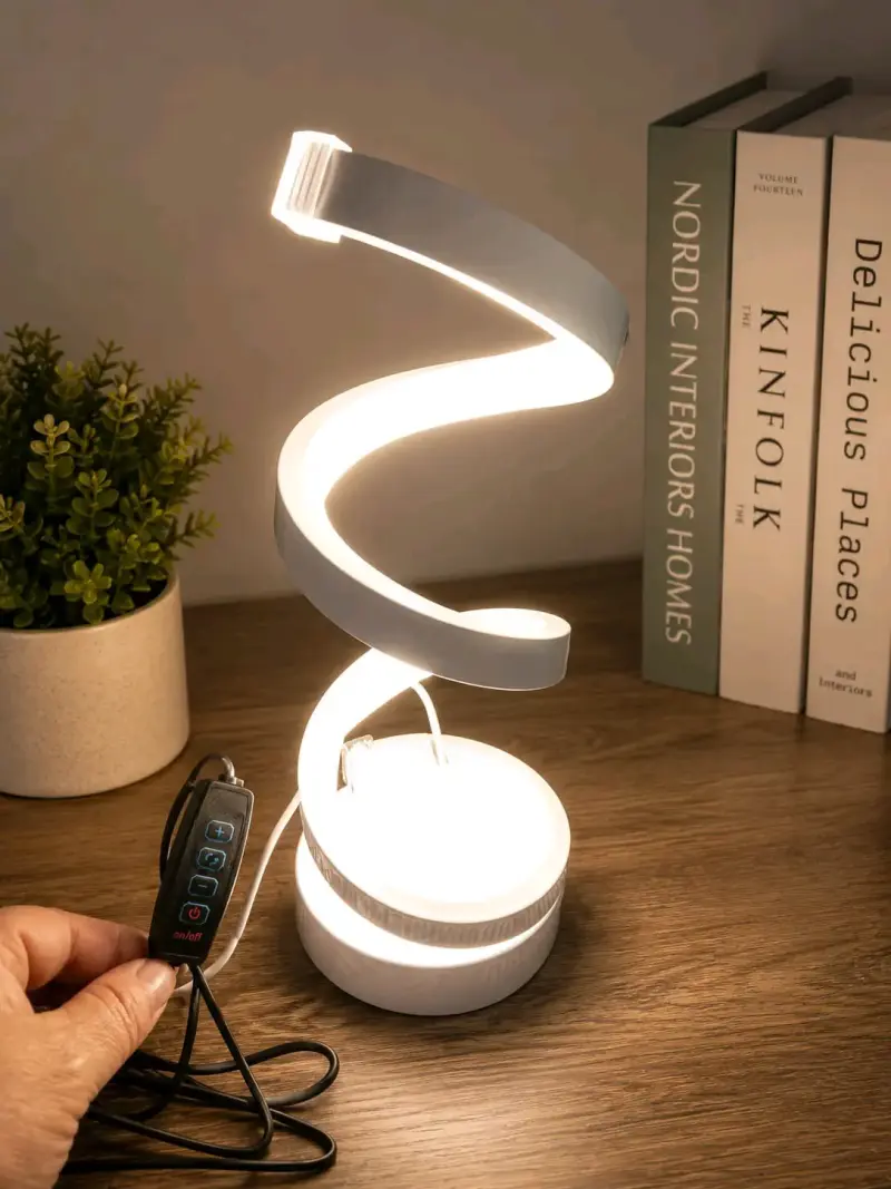 Lámpara LED de Mesa Espiral con Control Táctil