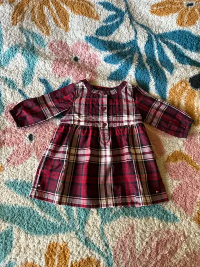 Vestido de bebé a cuadros Tommy Hilfiger - miniatura 1