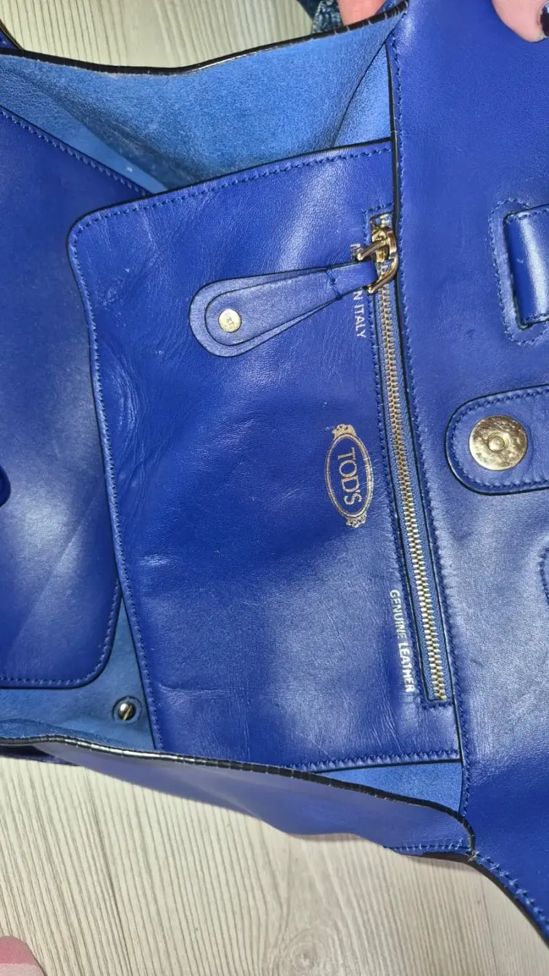 Bolso de cuero azul Tod's elegante - 5