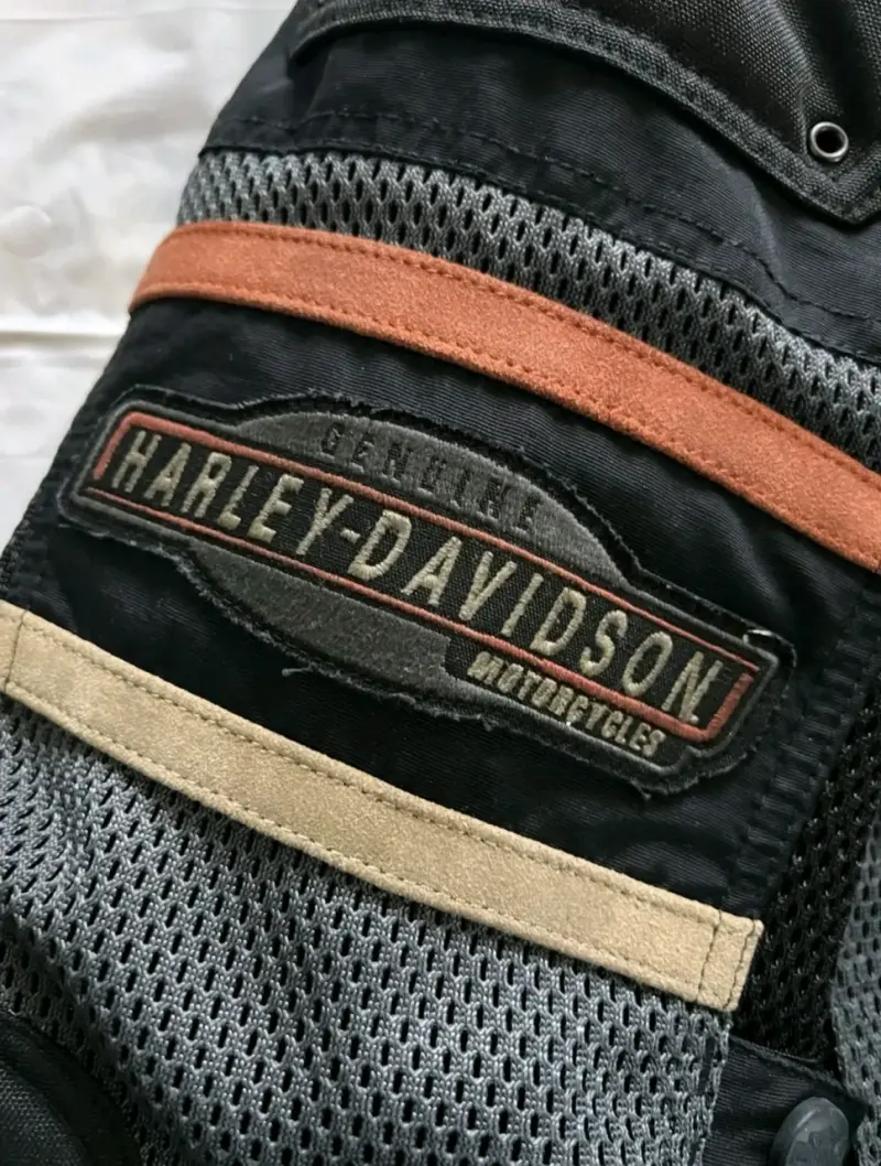 Chaqueta de moto Harley-Davidson negra y gris - 3