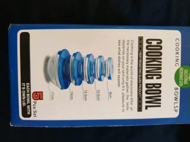 Set de 5 bowls de cocina con tapa hermética - 2