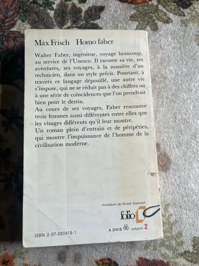 Libro 'Homo Faber' de Max Frisch en francés - 3