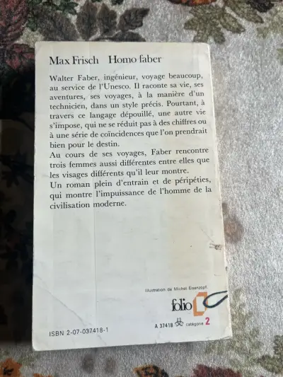 Libro 'Homo Faber' de Max Frisch en francés - miniatura 3