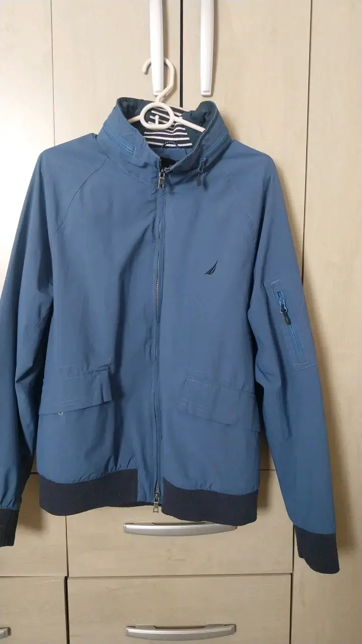 Chaqueta azul Nautica con cierre y bolsillos - 1