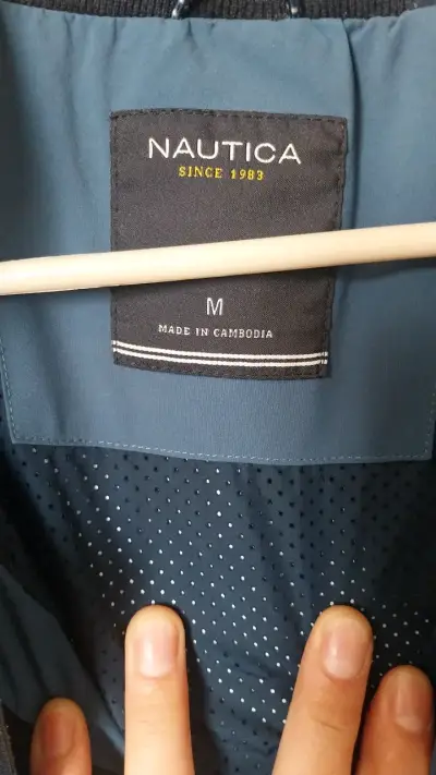 Chaqueta azul Nautica con cierre y bolsillos - miniatura 3