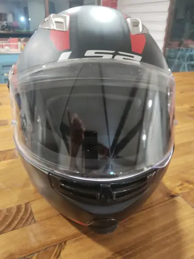 Casco integral LS2 FF370 negro y rojo - miniatura 2