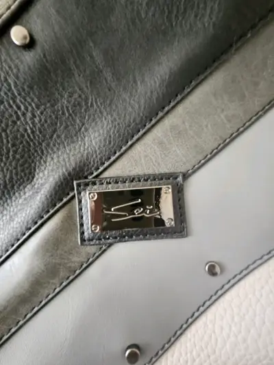 Mochila de cuero multicolor Sei elegante - miniatura 2