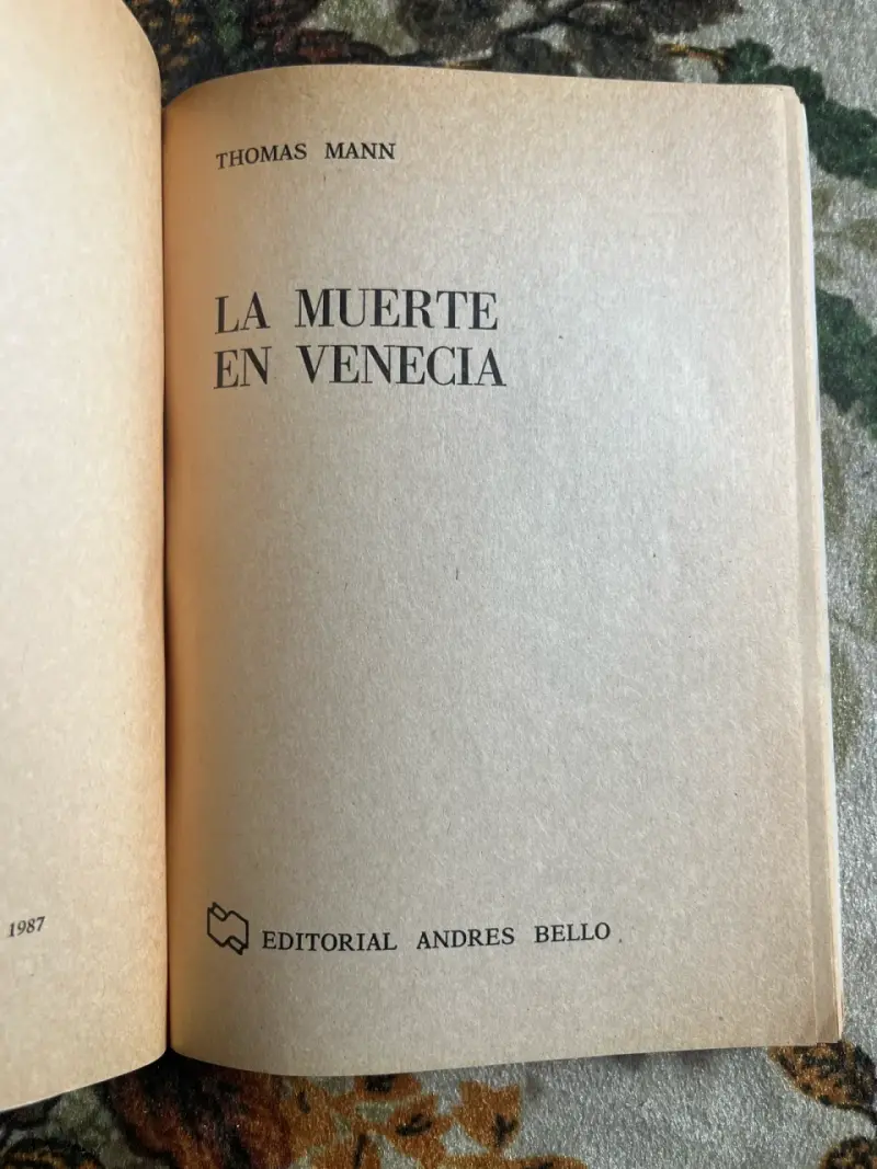 Libro 'La Muerte en Venecia' de Thomas Mann - 2