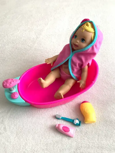Muñeca Little Mommy baño burbujas - miniatura 1