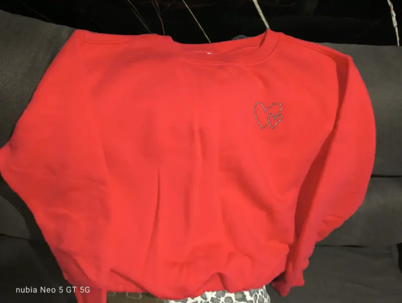 Polerón gris claro de algodón para mujer - 5