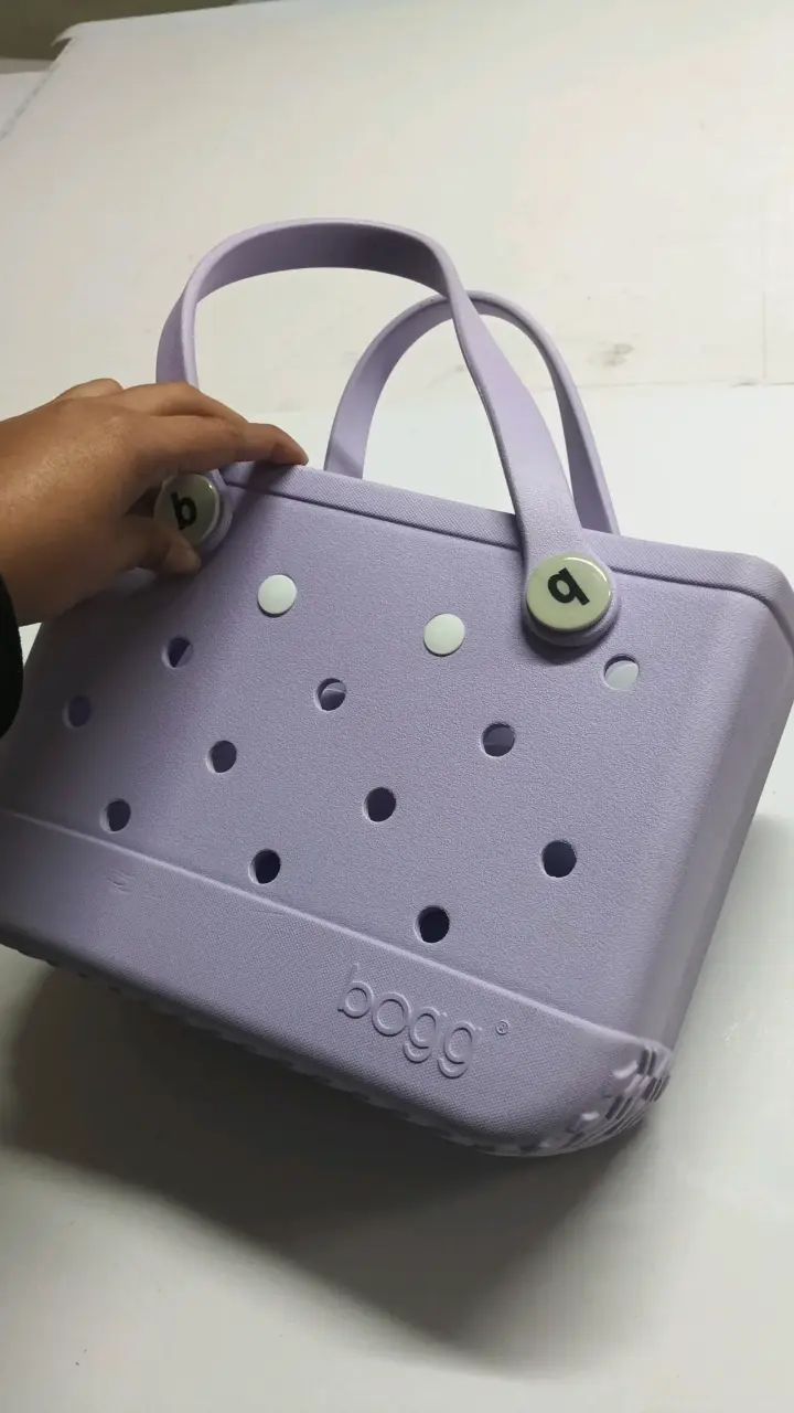Bolso de playa lavanda Bogg con asas - 1