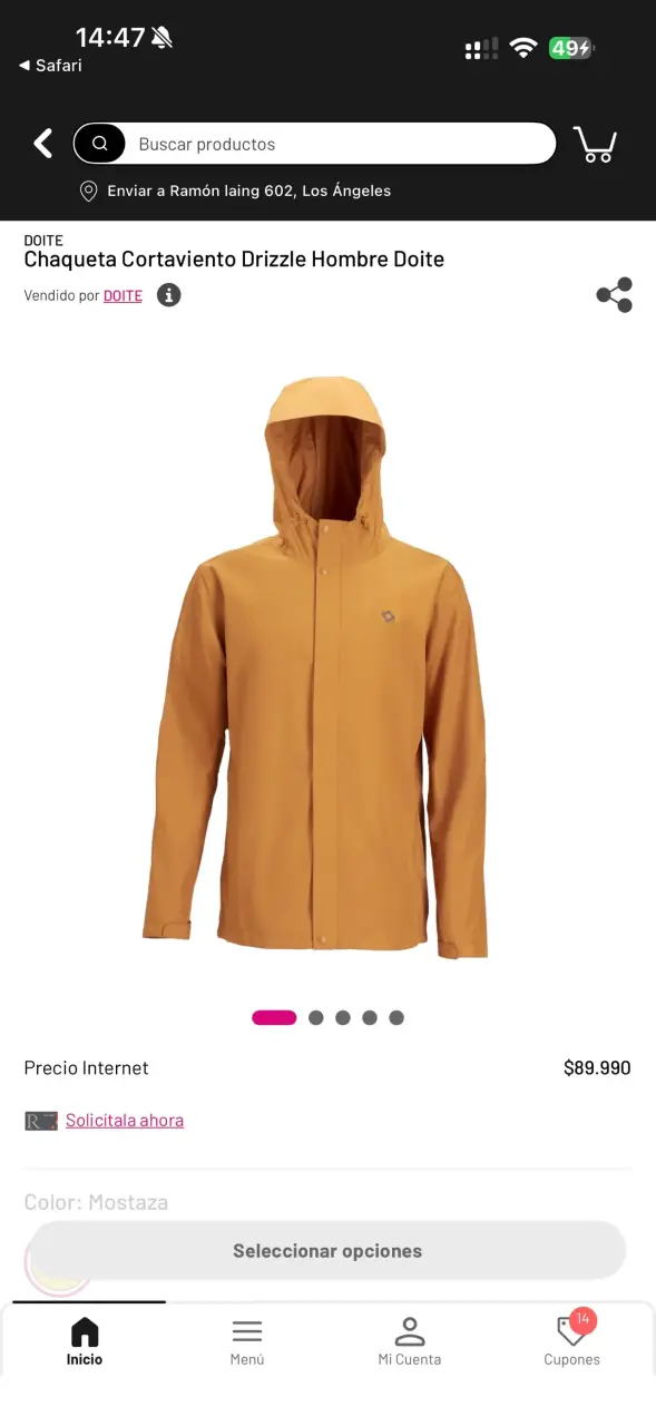 Chaqueta cortaviento Doite Heritage hombre naranja - 6