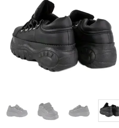 Zapatillas Plataforma Negras Mujer - miniatura 1