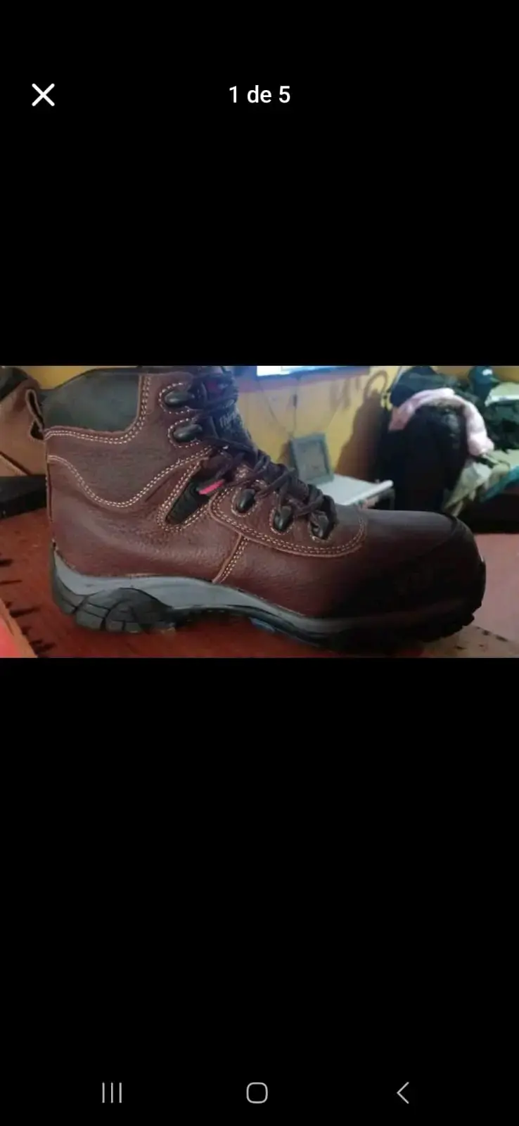 Botas de seguridad marrones para trabajo