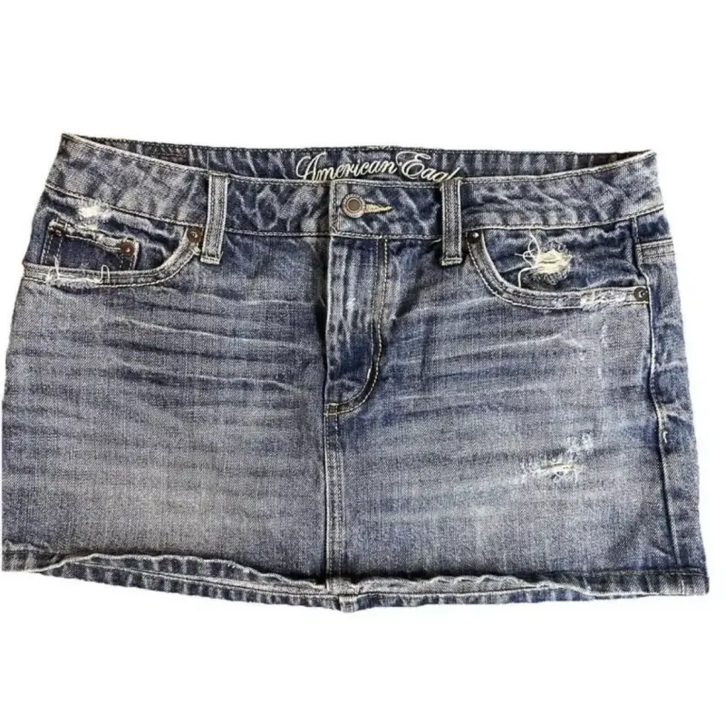 Falda de mezclilla American Eagle desgastada - 1