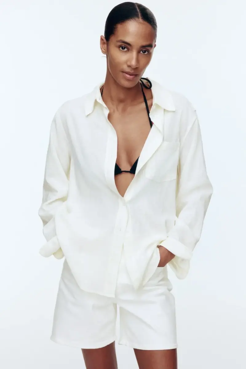 Camisa Blanca de Lino - 1