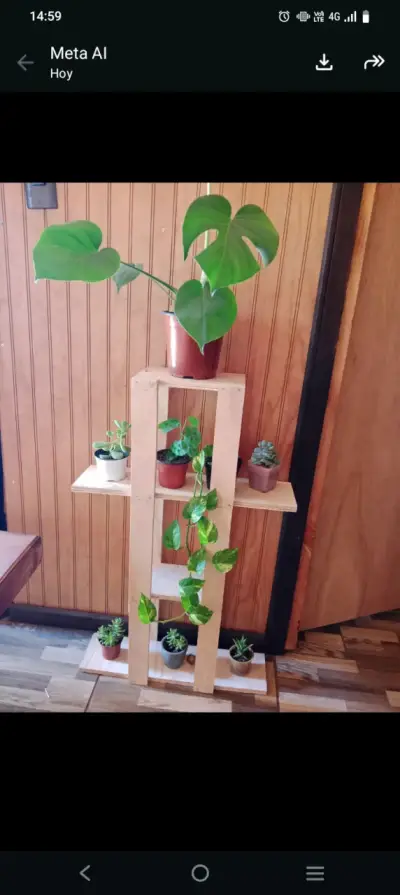 Estante de Madera para Plantas Interior - miniatura 2
