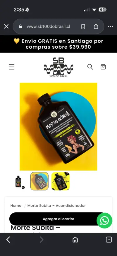 Acondicionador Hidratante Lola Morte Súbita 250g - miniatura 1
