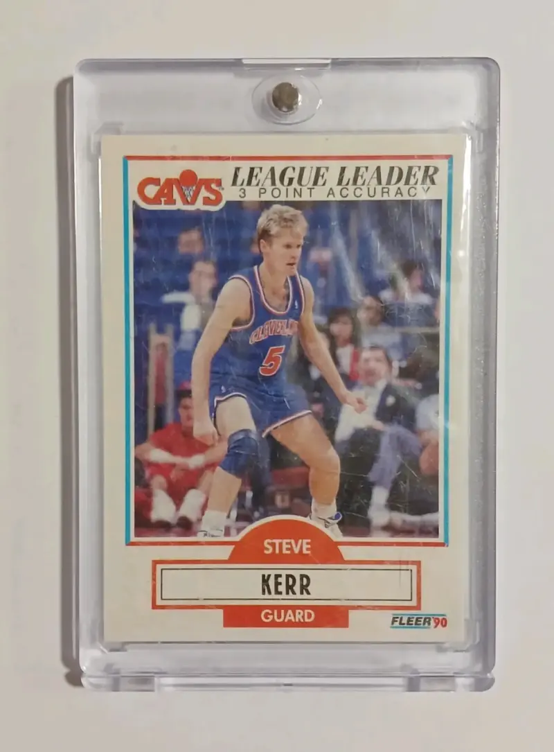 Tarjeta de baloncesto Steve Kerr Fleer 1990 - 1