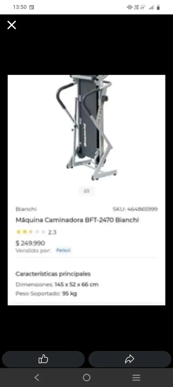 Caminadora Bianchi BFT 2470 en buen estado - 6