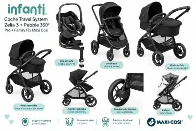 Coche Travel System Maxi-Cosi Zelia 3 + Pebble 360° Pro - miniatura 3