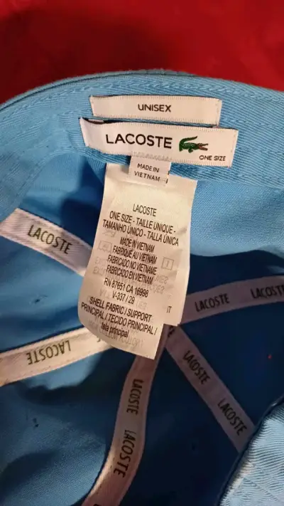 Gorra azul unisex Lacoste con logo - miniatura 2