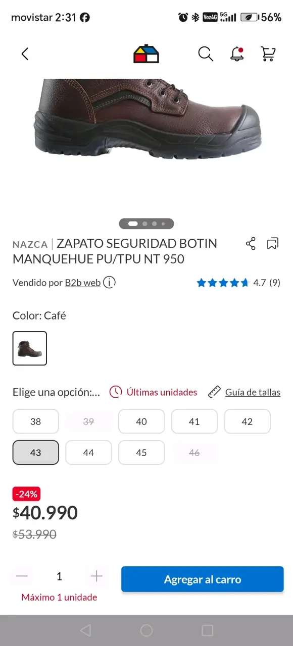 Botines de seguridad café Nazca Manquehue - 2